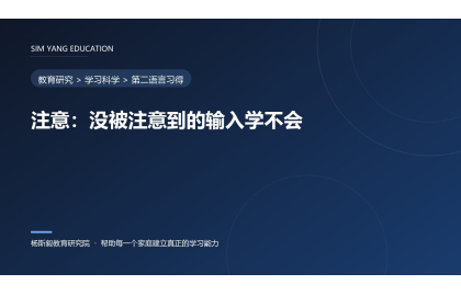 注意：没被注意到的输入学不会