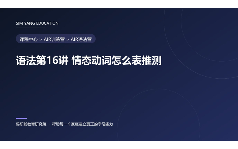 语法第16讲 情态动词怎么表推测